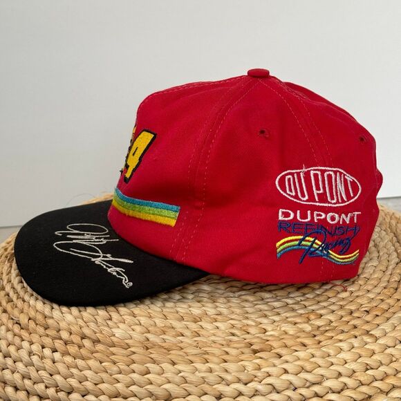 Vintage Jeff Gordon Hat Snapback 1995 Winston Cup Champion Red Black Cap USA - Picture 3 of 8